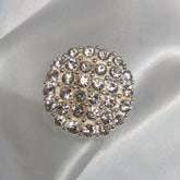 Dalmazio Design Rhinestone Accent Pave Honeycomb
